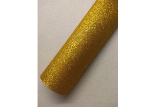 Экокожа (глиттер мелкий) 19,5*33 см цв. темное золото, цена за лист